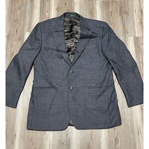 Ralph Lauren Mens Blazer 44L Gray Lambswool Sport Coat Two Button Suit Jacket